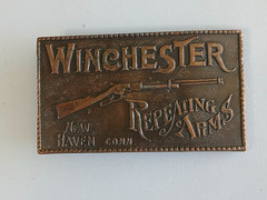 WINCHESTER REPEATING ARMS Vintage Belt Buckle 4&Prime; Bergamot Brass Works BBW A-156