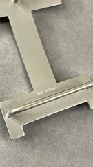 Silver H Buckle 40mm 1.5` Glossy Silver Hardware Belt Buckle