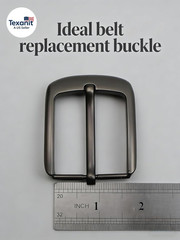 1.5-Inch (38-40 Mm) Square Belt Buckle – Single-Prong Metal Replacement for Leat