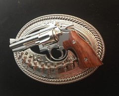 (MADE BY ORDER) BUCKLE HANDMADE STAINLESS STEEL WESTERN STYLE GUN PYTHON #2