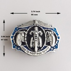 Vintage Style Biker Rider Enamel Belt Buckle also Stock in US