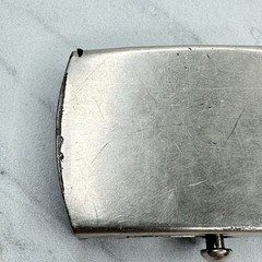 Vintage Silver Tone Web Clamp Military Style Belt Buckle Made in USA
