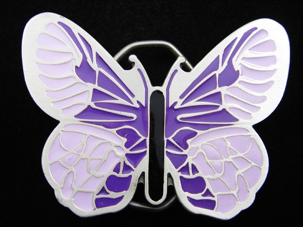RG05139 *NOS* REALLY COOL CUT-OUT **BUTTERFLY** ARTWORK PEWTER BELT BUCKLE