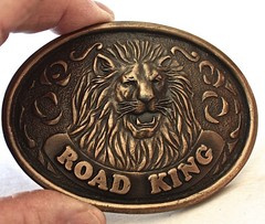 Vintage Lion King of the Road Driver&rsquo;s Club 76 Truck Stop Belt Buckle