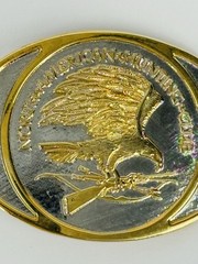 NORTH AMERICAN HUNTING CLUB – Wings of Gold Men&rsquo;s Western Belt Buckle 24k Gold