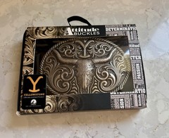 Montana Silversmiths Yellowstone Y Longhorn Skull Belt Buckle Attitude Buckles