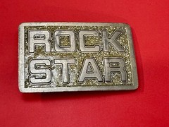 Rock Star 2001 Great American Products Statement Novelty Vintage Belt Buckle