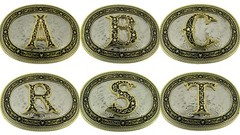 Vintage Styles Initial Letter a z Belt Buckle Western Cowboy Cowgirl rodeo Texas