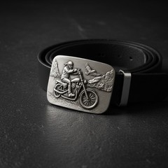 Biker Motorcycle Belt Buckle Metal Vintage Style Western Outdoor