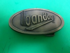 Vintage Brass Bandag Belt Buckle, 3 5/8&Prime; X 1-7/8 INCH
