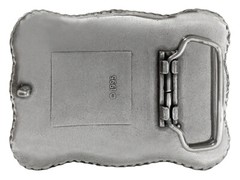 Longhorn Steer Trophy Sterling Silver Plated Western Belt Buckle