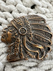 Antique Brushed Bronze Western Chief Cowboy Cowgirl