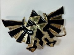 The Legend Of Zelda Black Golden Crest Triforce Nintendo Belt Buckle