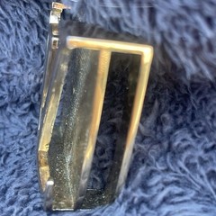 Vtg Louis Vuitton Gold Tone Belt Buckle Iconic LV Engraved Logo Y2K Distressed