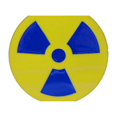 Unisex Fashion Belt Buckle Silver Metal Yellow Nuke Bomb Nuclear Animation Anime