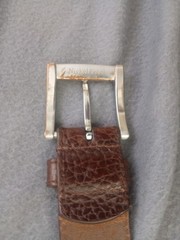 Unbranded Brown Pebble Genuine Leather Belt Nickel Free Buckle Size 36 Quality
