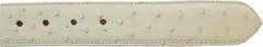 Genuine Exotic Full Quill Ostrich Skin Western Belt with Removable Buckle -White
