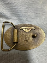Vintage Indiana Metal Craft Belt Buckle, 1953 Corvette