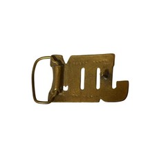 Vintage Solid Brass JIM Name Belt Buckle Gold Personalized Jimmy James