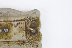 Vintage 70s Rockabilly Silver Nickel Flower Bucking Horse Bronco Belt Buckle