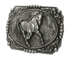 Moranse Religion Cross Cowboy Kneeling Prayer And Horse Design Belt Buckles