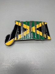Jamaica Flag Jamaican Rasta Caribbean Montego Bay Metal Unisex Men’s Belt Buckle