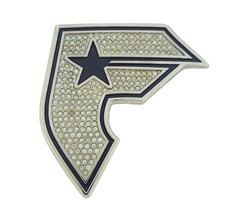 Rock Rebel Silver Famous Star & Strapes Belt Buckle Silver Gold Bling men women