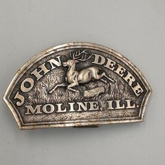 Vintage 1983 John Deere Belt Buckle 1876 Historical Trademark Moline Illinois