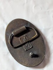vintage 1970s fraternal order of police WESTERN belt buckle SOLID BRASS cownboy