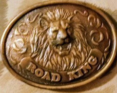 Gold Tone Lion Head Road King Interchangeable Belt Buckle 1.5in Metal
