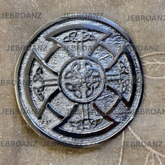 Scottish Round Celtic Knot Kilt Belt Buckle High Quality Chrome/Antique Finish