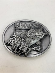 Bass Anglers Sportsman 1990s Society Belt Buckle Made in U.S.A. New No Box Rare