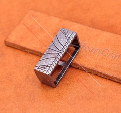 Inner 30MM Anqitue Silver Traditional Tribal Flower Leather Belt Buckle 3pcs Set