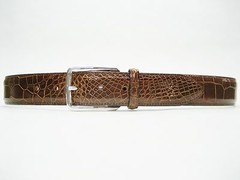 Sterling 925 buckle 1.5&Prime; Genuine Alligator belt sizes 32 to 44 SHANTPETER U.S.A.