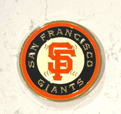 San Francisco Giants Circular Black Orange Enamel Belt Buckle Scottsdale MLB