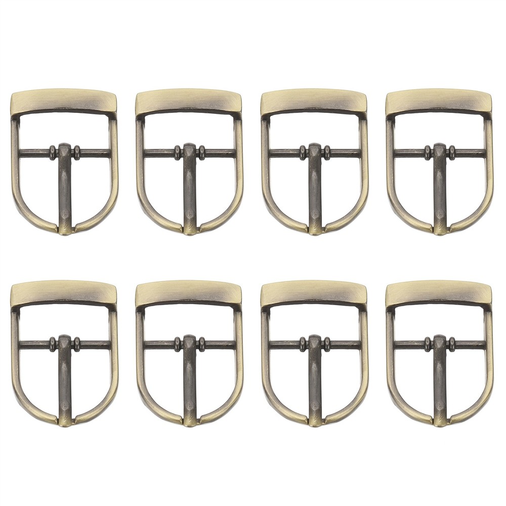 8 Pcs 0.8 Inch Adjustable Single Prong Buckle Belt Buckle, Bronze