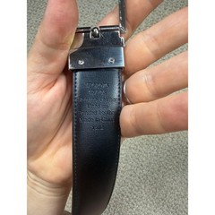 Perry Ellis Reversible Leather Belt Brown Black Silver Buckle Mens 42