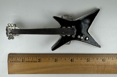 Vintage Electric Guitar Belt Buckle VEECE USA Music Instrument Black Buckle