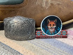 BUFFALO CONCHO WESTERN SILVER BELT ADJUSTABLE BUCKLE FATHER&rsquo;S DAY Birthday Gift
