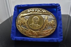RAINY MOUNTAIN DESIGNS ADM JOHN WAYNE AN AMERICAN GOLD SILVER PLATED