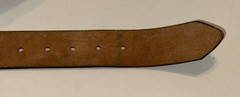 Tooled Leather Belt Size 30 Duck Hunting Crumrine Bronze Eagle Eye Gem Buckle