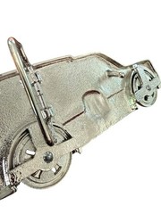 Spinner Belt Buckle Utility Car SUV Wheels Spins Silver Metal Mud Flap Girls New