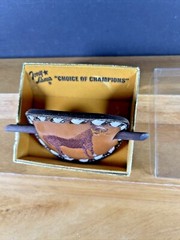 VTG TONY LAMA Choice of Champions Genuine TOOLED Leather WOMENS HAIR BARRETT USA