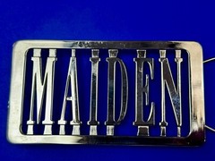 Iron Maiden Music Rock Band 70s 80s Silver Block Letters Belt Buckle