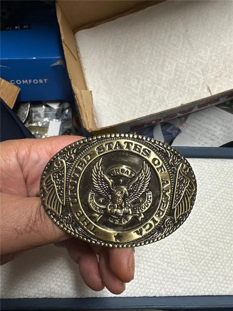 Vintage The United States Of America Belt Buckle