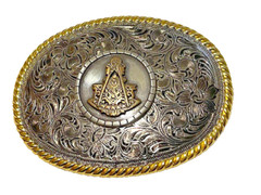Masonic Freemasons Past Master Belt Buckle