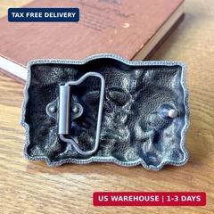Western Cowboy Belt Buckle for Men, Ghost Skeleton Skull Belt Buckle Gifts for M