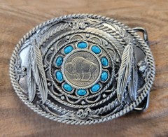 First Commemorative Mint Buffalo Nickel Belt Buckle w/ COA