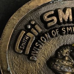 Vtg Smith Tool Drill Bit Brass Belt Buckle Oil Gas Mining Drilling Advertising