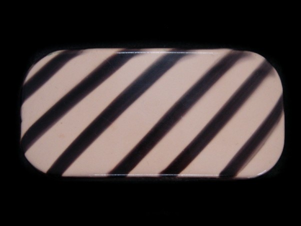 UB01101 REALLY GREAT **BROWN ANGLED STRIPES** ART FASHION PLASTIC BELT BUCKLE